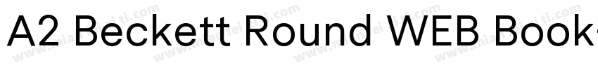 A2 Beckett Round WEB Book字体转换